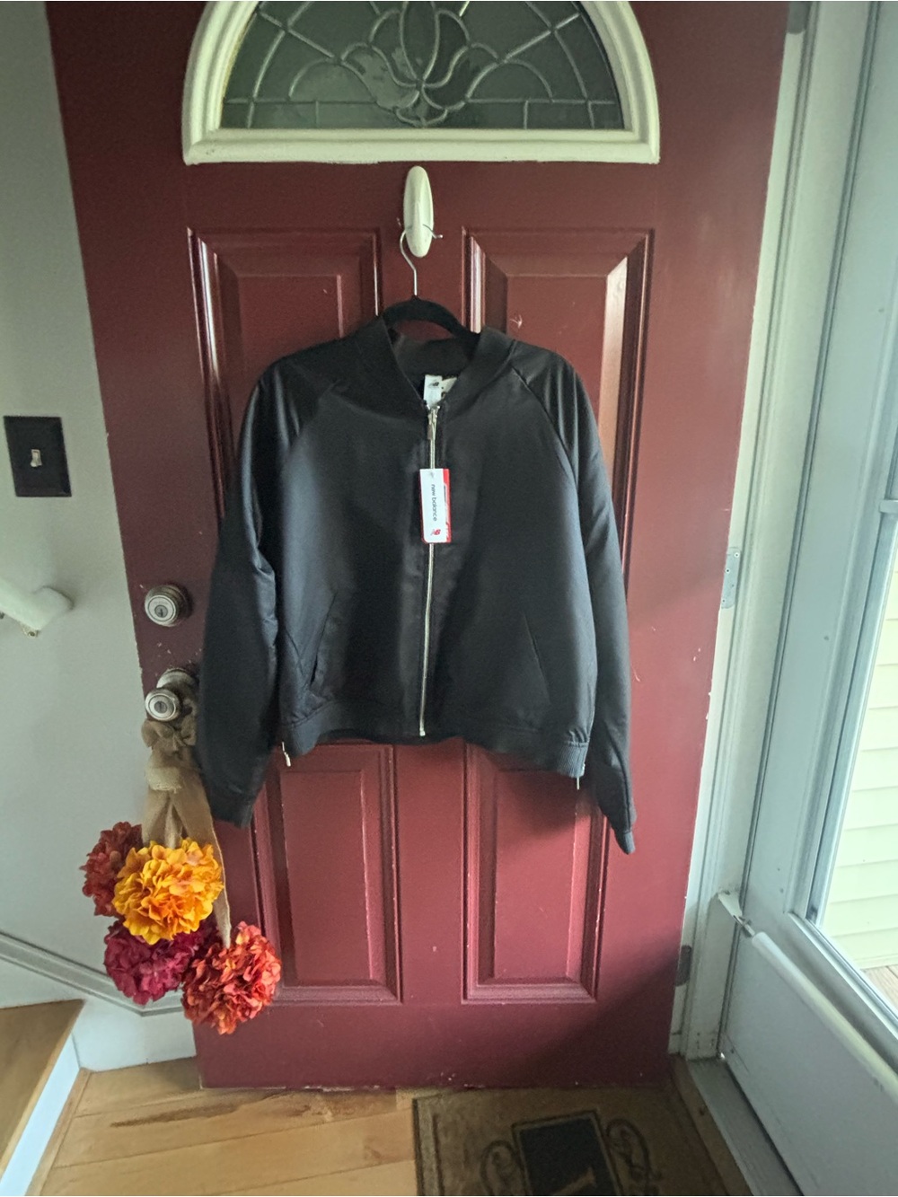 New Balance Black Bomber Jacket with Zip- Reversible NWT 🔥
